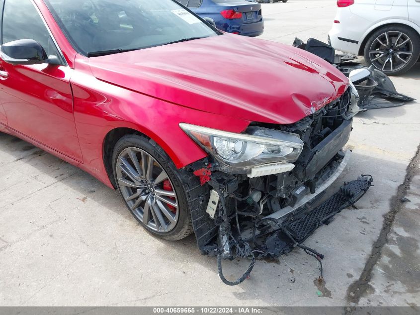 2018 Infiniti Q50 3.0T Red Sport 400 VIN: JN1FV7AP3JM461111 Lot: 40659665