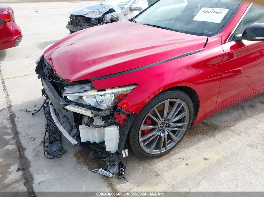 2018 Infiniti Q50 3.0T Red Sport 400 VIN: JN1FV7AP3JM461111 Lot: 40659665