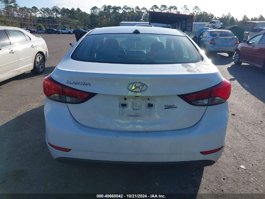 2016 Hyundai Elantra Se VIN: 5NPDH4AE0GH654392 Lot: 40660042