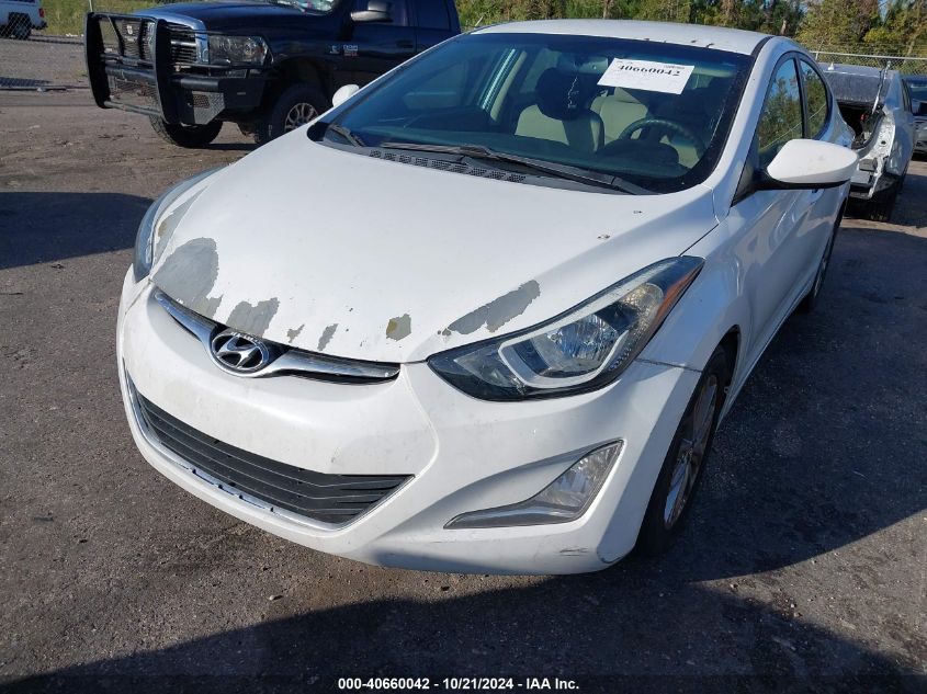 2016 Hyundai Elantra Se VIN: 5NPDH4AE0GH654392 Lot: 40660042