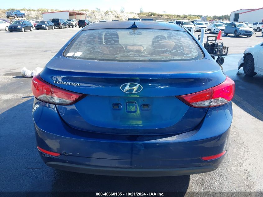 2016 Hyundai Elantra Se VIN: 5NPDH4AE0GH752807 Lot: 40660135