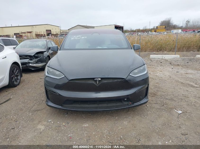 2023 Tesla Model X Dual Motor All-Wheel Drive/Standard Range VIN: 7SAXCBE51PF421374 Lot: 40660215