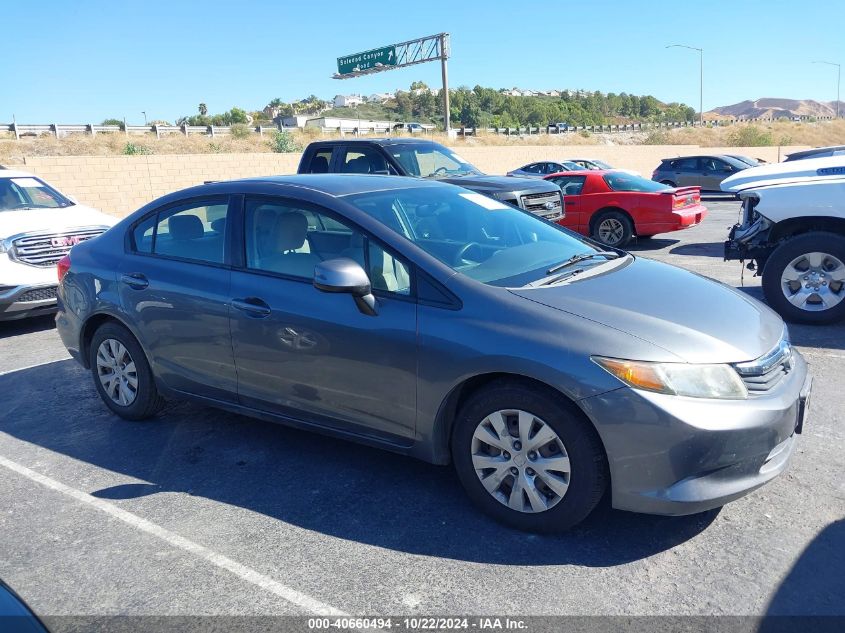 2012 Honda Civic Sdn Lx VIN: 19XFB2F5XCE309585 Lot: 40660494