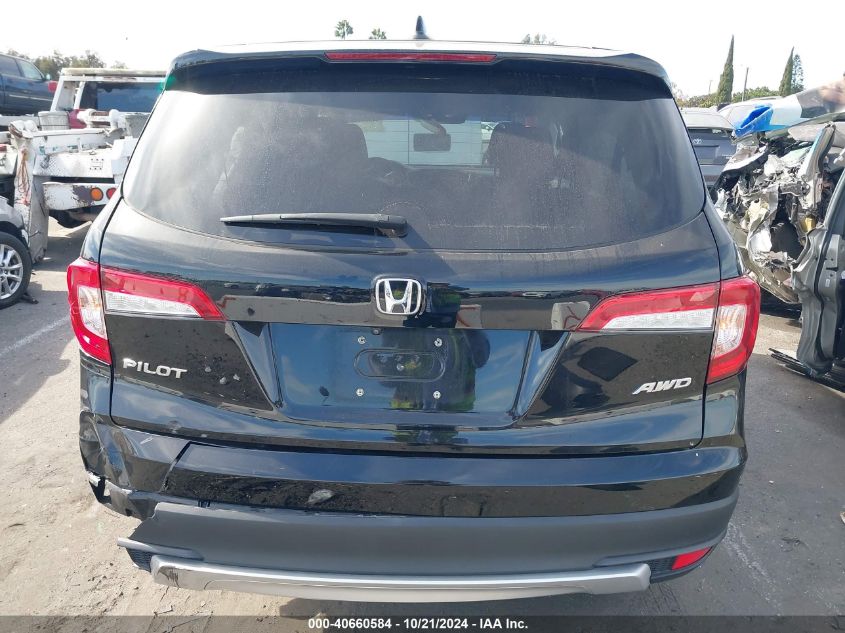 2020 Honda Pilot Awd Ex-L VIN: 5FNYF6H51LB045653 Lot: 40660584