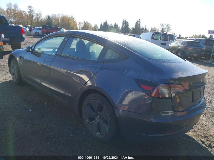 2023 Tesla Model 3 Rear-Wheel Drive VIN: 5YJ3E1EA5PF647222 Lot: 40661384