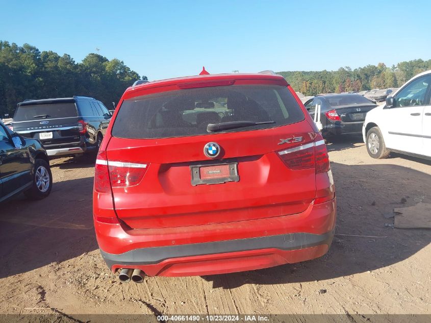 2017 BMW X3 Sdrive28I VIN: 5UXWZ7C38H0V86486 Lot: 40661490