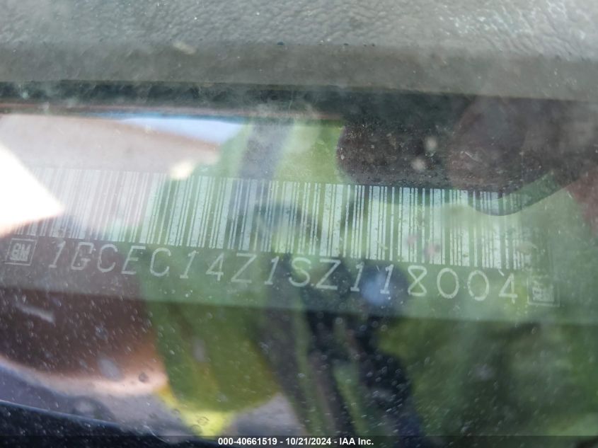 1995 Chevrolet Gmt-400 C1500 VIN: 1GCEC14Z1SZ118004 Lot: 40661519