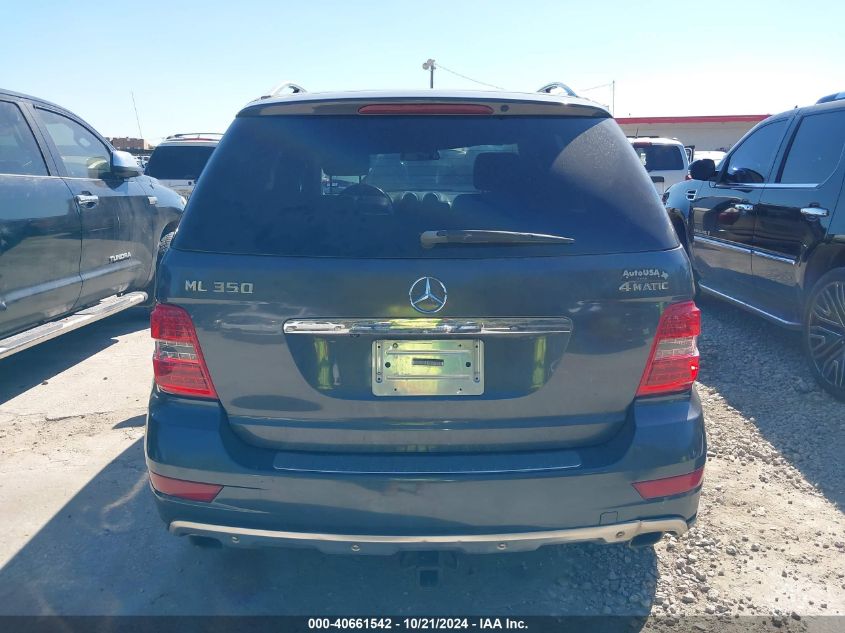 2011 Mercedes-Benz Ml 350 4Matic VIN: 4JGBB8GB9BA624932 Lot: 40661542