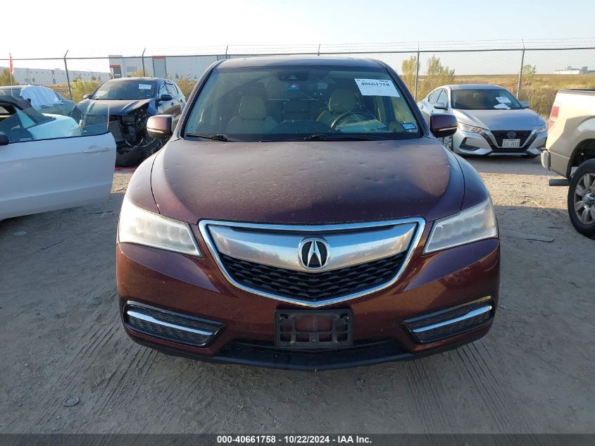 2016 Acura Mdx Technology Acurawatch Plus Packages/Technology Package VIN: 5FRYD4H49GB019095 Lot: 40661758