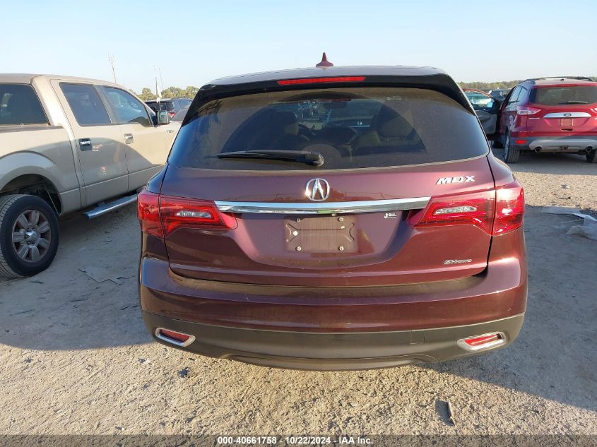 2016 Acura Mdx Technology Acurawatch Plus Packages/Technology Package VIN: 5FRYD4H49GB019095 Lot: 40661758