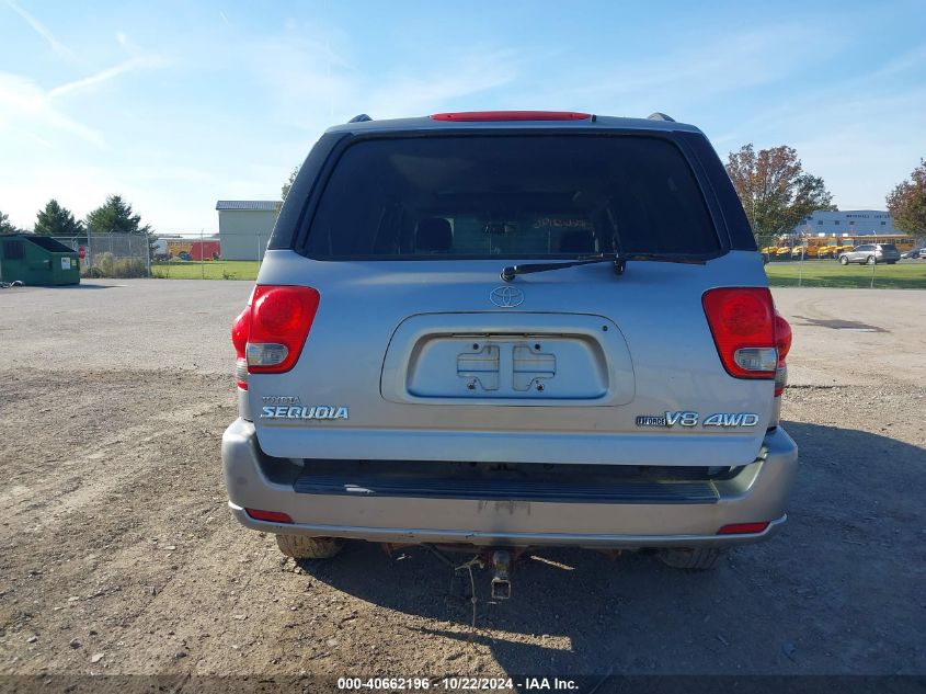 2006 Toyota Sequoia Sr5 V8 VIN: 5TDBT44A86S262235 Lot: 40662196