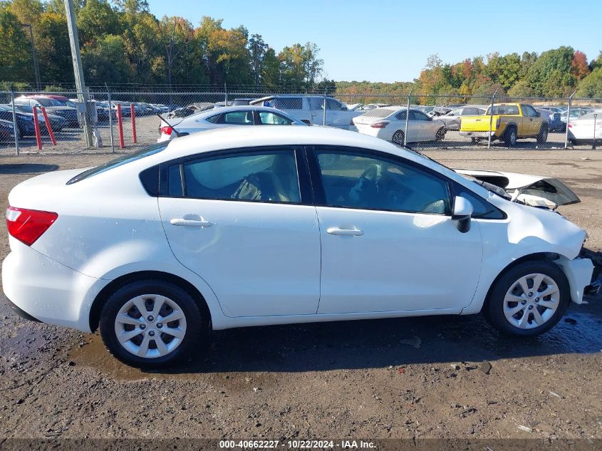 2014 Kia Rio Lx VIN: KNADM4A37E6358347 Lot: 40662227