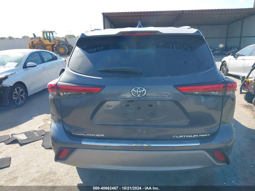 2020 Toyota Highlander Platinum VIN: 5TDFZRBH1LS017155 Lot: 40662467