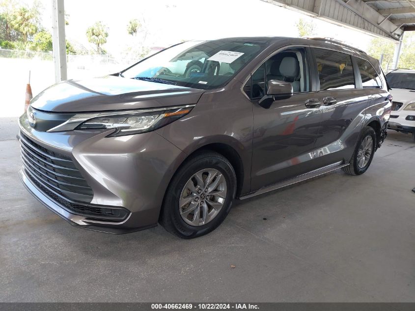 2022 Toyota Sienna Le VIN: 5TDBRKEC1NS087814 Lot: 40662469