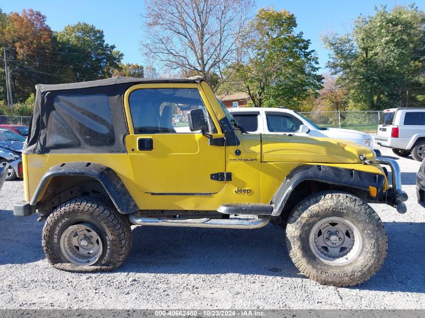 2000 Jeep Wrangler Se VIN: 1J4FA29PXYP786955 Lot: 40662480