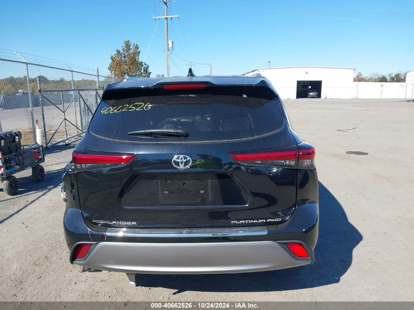 2023 Toyota Highlander Platinum VIN: 5TDKDRBH5PS528421 Lot: 40662526