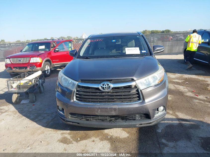 2014 Toyota Highlander Limited V6 VIN: 5TDYKRFH3ES004921 Lot: 40662571