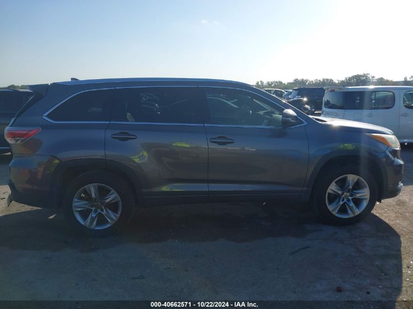 2014 Toyota Highlander Limited V6 VIN: 5TDYKRFH3ES004921 Lot: 40662571