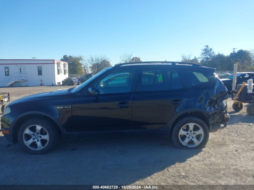 2007 BMW X3 3.0Si VIN: WBXPC934X7WF27291 Lot: 40662729