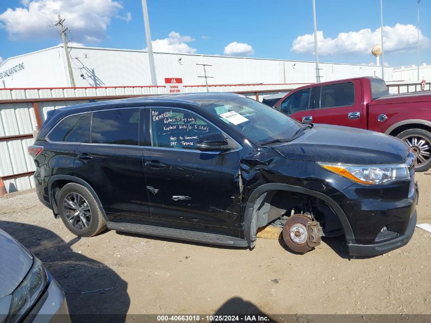 2016 Toyota Highlander Xle V6 VIN: 5TDKKRFHXGS184424 Lot: 40663018