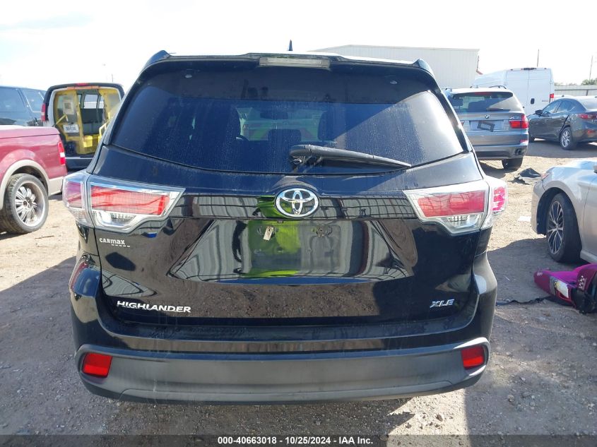 2016 Toyota Highlander Xle V6 VIN: 5TDKKRFHXGS184424 Lot: 40663018