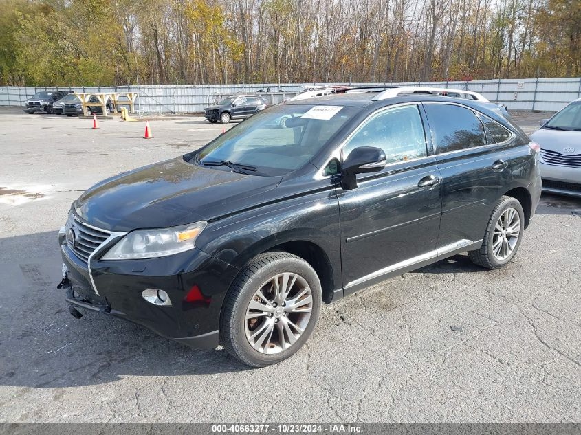 VIN JTJBC1BA5D2053554 2013 Lexus RX, 450H no.2