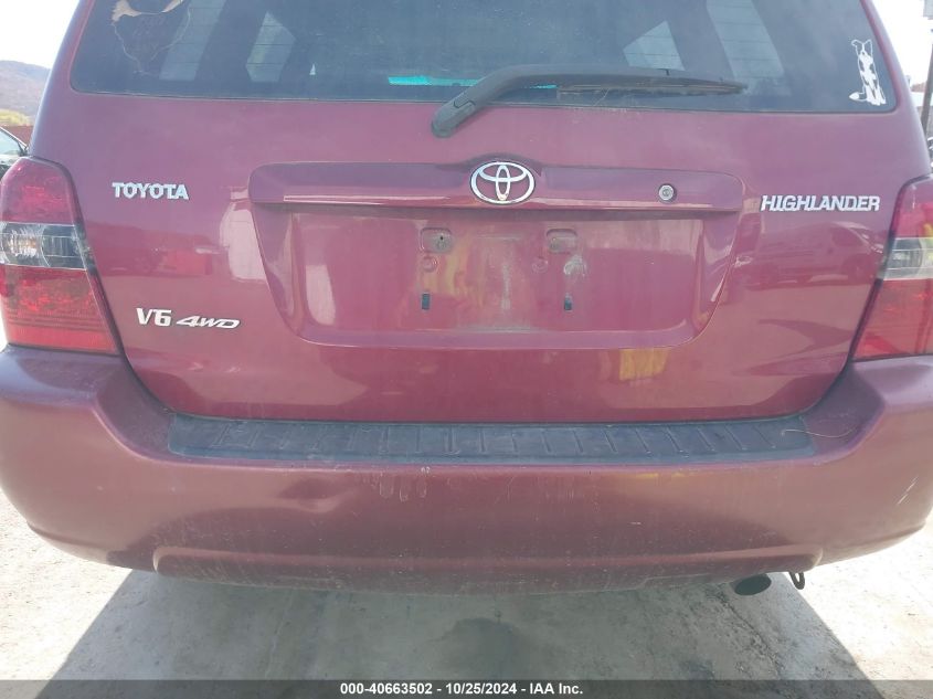 2007 Toyota Highlander V6 VIN: JTEHP21A170205415 Lot: 40663502