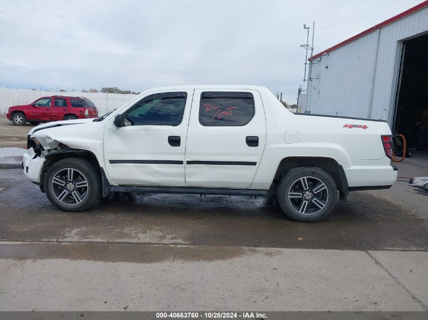 2014 Honda Ridgeline Sport VIN: 5FPYK1F7XEB004581 Lot: 40663760