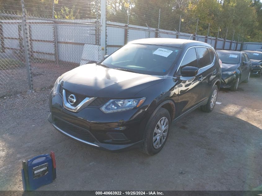 VIN KNMAT2MT7GP697504 2016 Nissan Rogue, S/Sl/Sv no.2