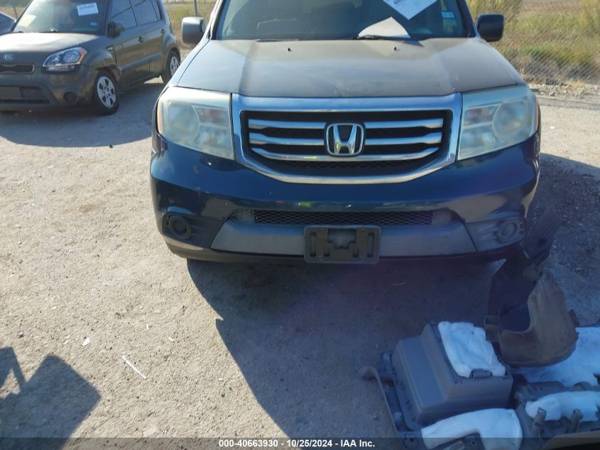 2012 Honda Pilot Lx VIN: 5FNYF3H22CB026498 Lot: 40663930