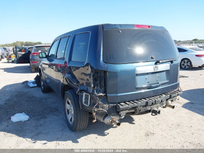 2012 Honda Pilot Lx VIN: 5FNYF3H22CB026498 Lot: 40663930