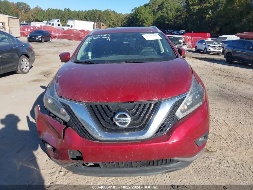 2018 Nissan Murano Sl VIN: 5N1AZ2MH8JN185372 Lot: 40664185