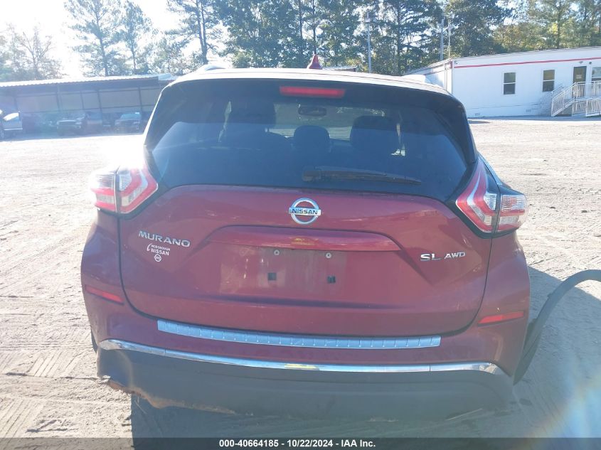 2018 Nissan Murano Sl VIN: 5N1AZ2MH8JN185372 Lot: 40664185