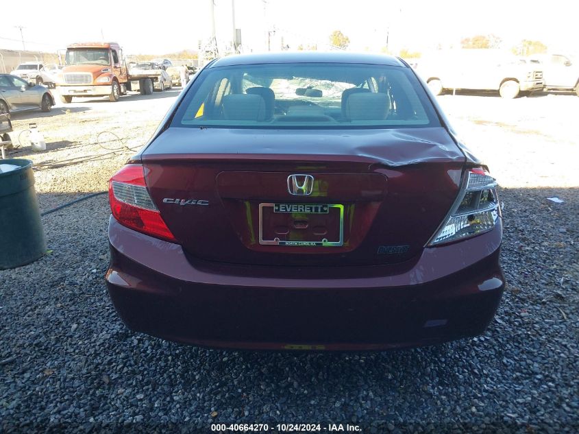 2012 Honda Civic Sdn Lx VIN: 2HGFB2F51CH515416 Lot: 40664270