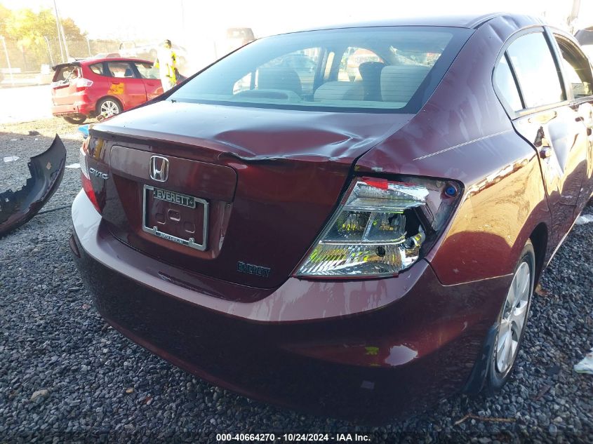 2012 Honda Civic Sdn Lx VIN: 2HGFB2F51CH515416 Lot: 40664270