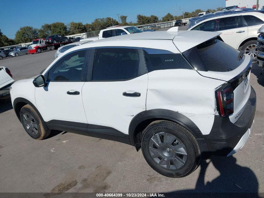 2025 Nissan Kicks S VIN: 3N8AP6BA3SL314681 Lot: 40664399