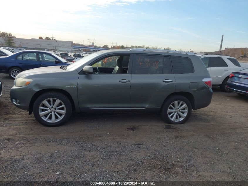 2008 Toyota Highlander Hybrid Limited VIN: JTEEW44A382019166 Lot: 40664808