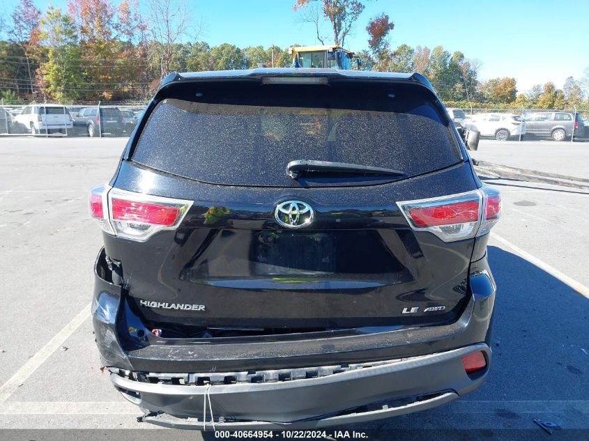 2016 Toyota Highlander Le Plus V6 VIN: 5TDBKRFH0GS291627 Lot: 40664954