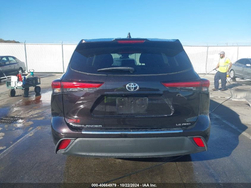 2022 Toyota Highlander Le VIN: 5TDBZRBH0NS199142 Lot: 40664979