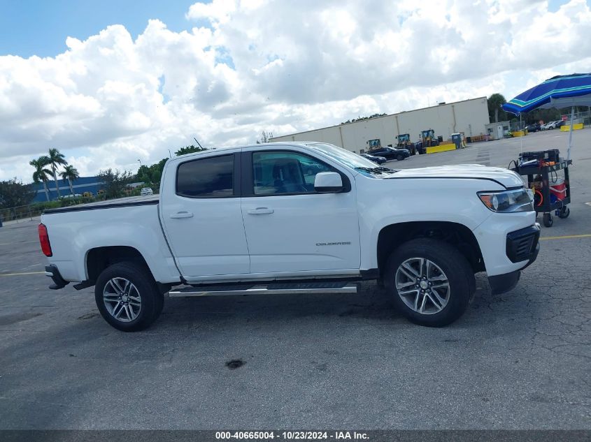VIN 1GCGSBEN9M1269204 2021 CHEVROLET COLORADO 2WD  SHORT BOX WT