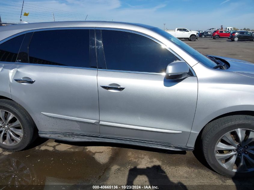 2015 Acura Mdx Technology Pkg W/Entertainment Pkg VIN: 5FRYD4H65FB002262 Lot: 40665136