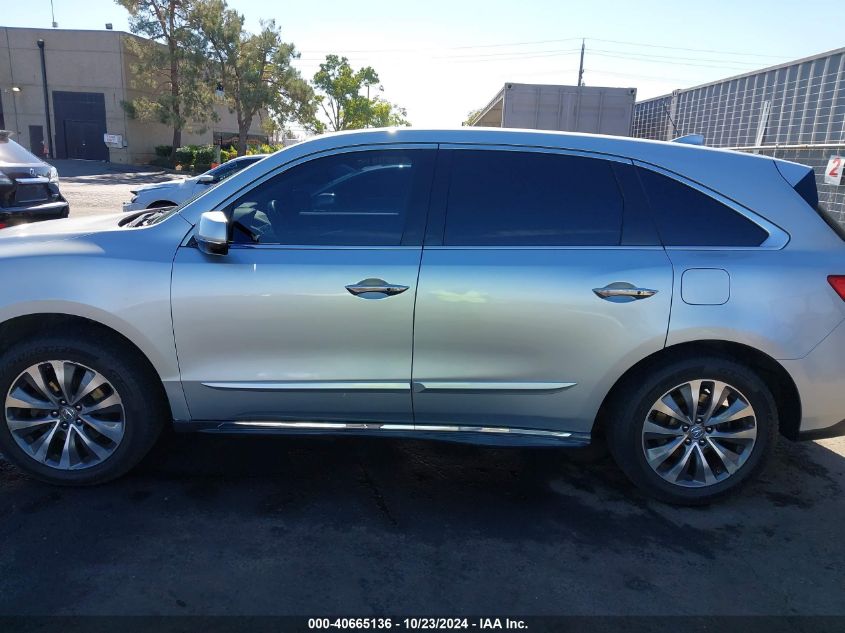 2015 Acura Mdx Technology Pkg W/Entertainment Pkg VIN: 5FRYD4H65FB002262 Lot: 40665136