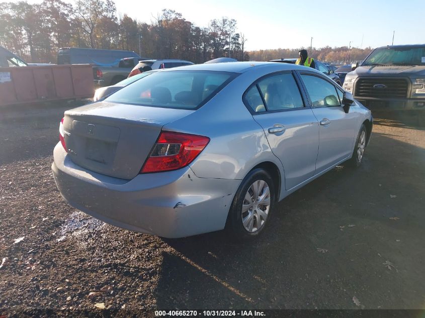 2012 Honda Civic Lx VIN: 19XFB2F56CE304366 Lot: 40665270