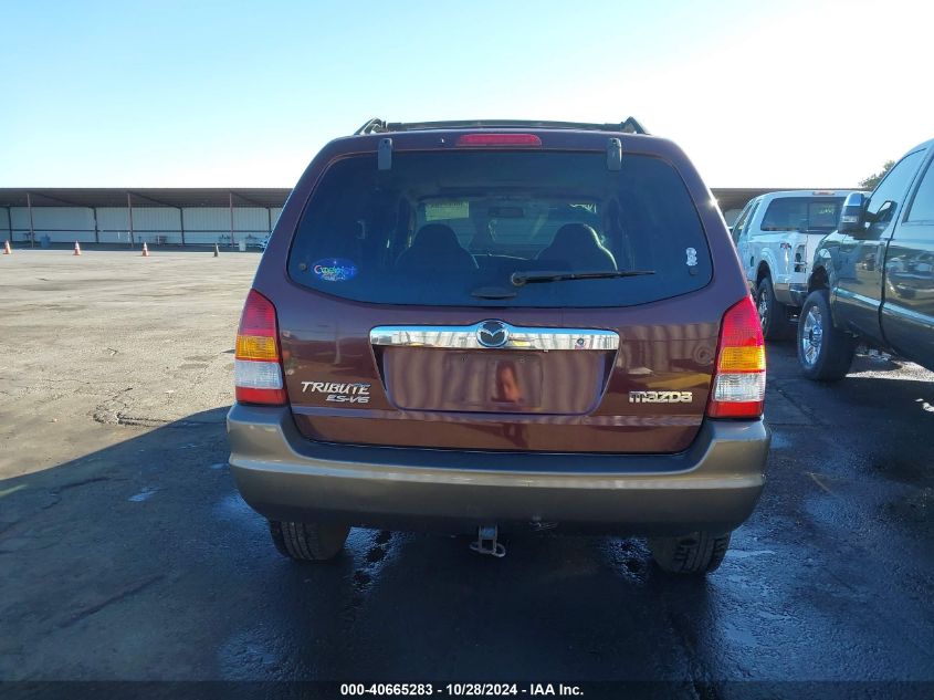 2001 Mazda Tribute Es V6/Lx V6 VIN: 4F2CU08151KM70934 Lot: 40665283