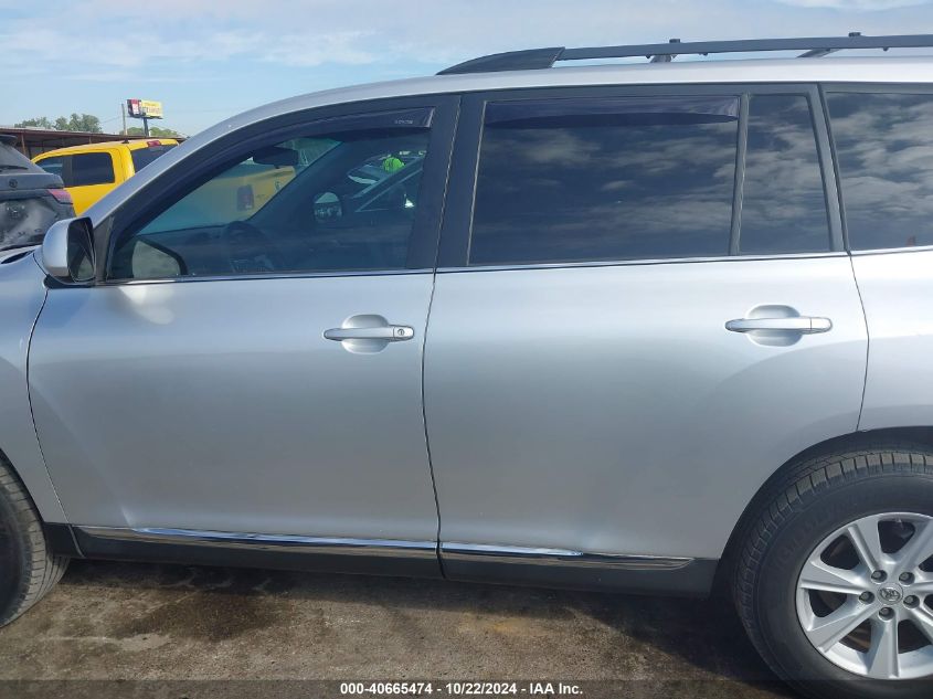 2013 Toyota Highlander Base Plus V6 VIN: 5TDZK3EH5DS118209 Lot: 40665474