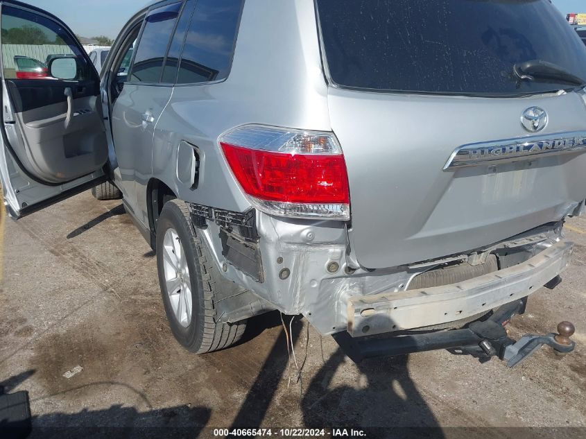 2013 Toyota Highlander Base Plus V6 VIN: 5TDZK3EH5DS118209 Lot: 40665474