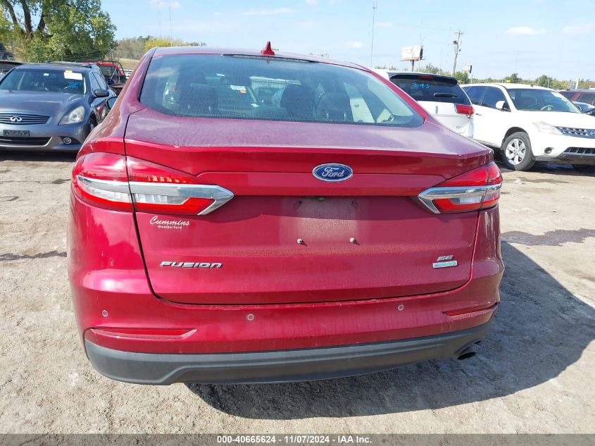 2019 Ford Fusion Se VIN: 3FA6P0HD1KR171538 Lot: 40665624