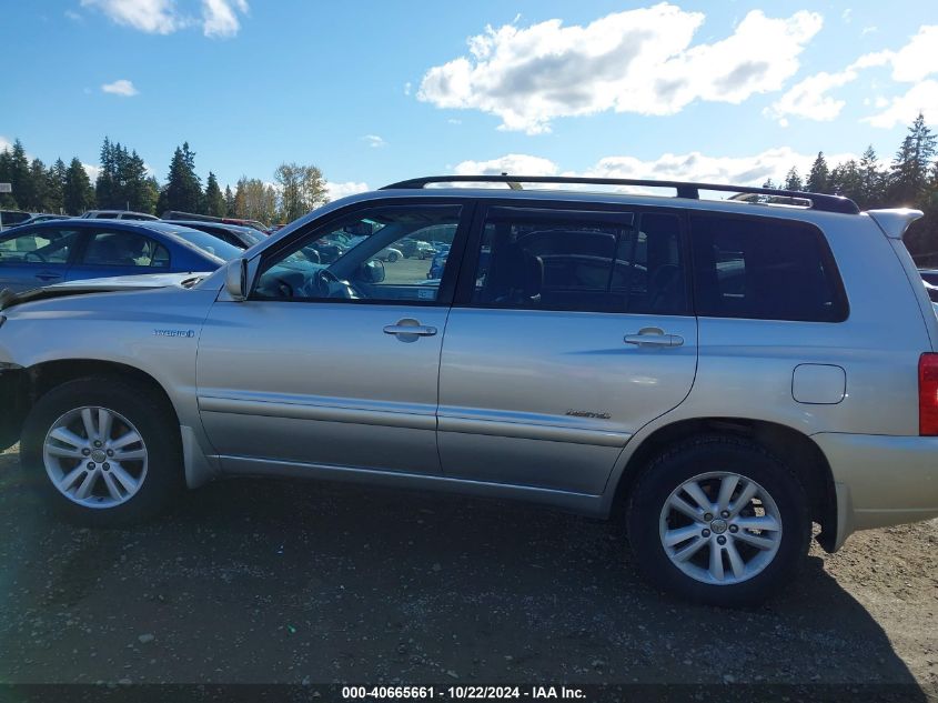 2007 Toyota Highlander Hybrid Limited V6 VIN: JTEEW21A370048539 Lot: 40665661