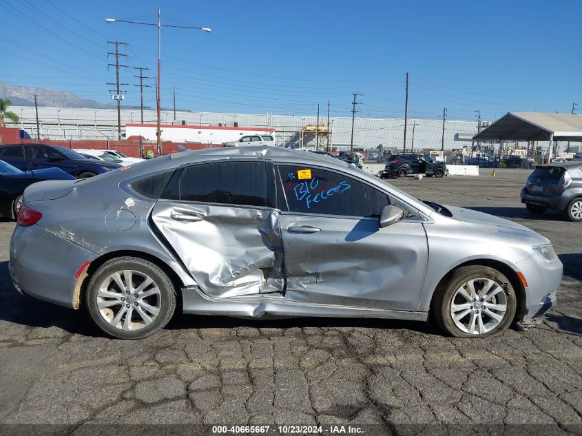 2015 Chrysler 200 Limited VIN: 1C3CCCAB7FN600424 Lot: 40665667