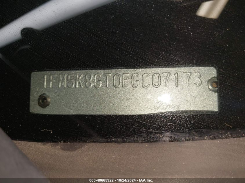 2014 Ford Explorer Sport VIN: 1FM5K8GT0EGC07173 Lot: 40665922